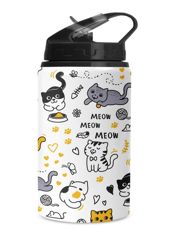 TrendoPrint زجاجة مياه ألومنيوم مطبوعة من تريندوبرينت، مزودة بغطاء وماصة، سعة 750 مل، مناسبة للرياضة، واليوغا، والأطفال، والأولاد، والبنات، والأخوات، والرضع، والتمارين الرياضية، والبالغين (Wb505) - متعددة الألوان - Image 3